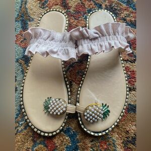 Pineapple jeweled toe sandals great condition. Size 7